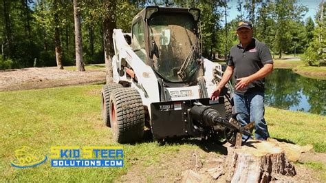 exterra stump planer for skid steer|auger stump removal planer.